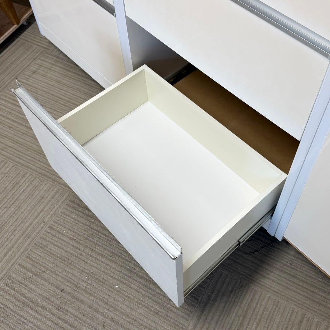 【お買い得‼️】大川家具 180cm幅キッチンカウンター 2連ダストボックス付き