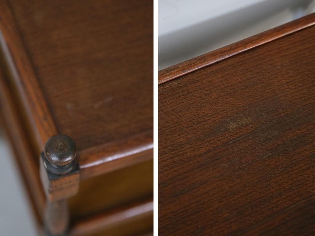 英国アンティーク木製キッチンワゴン/トロリー/サイドテーブル机/飾り棚92-87