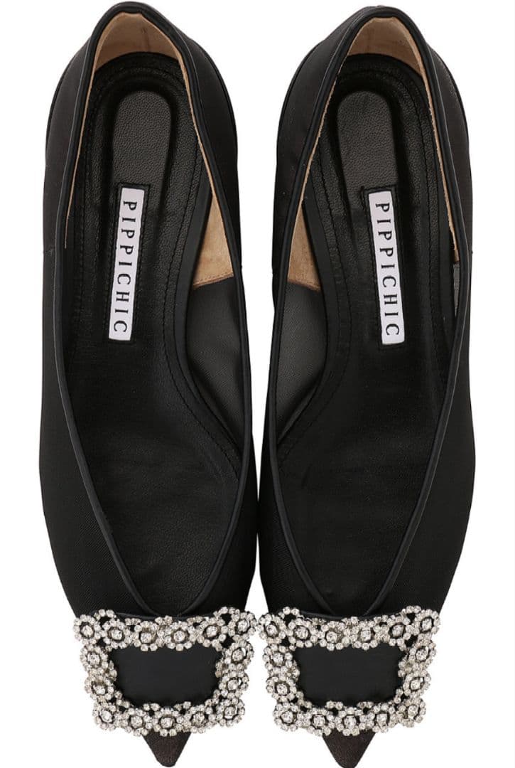 【新品 未使用】ピッピシック　ブラック　ビジュー23.5cm