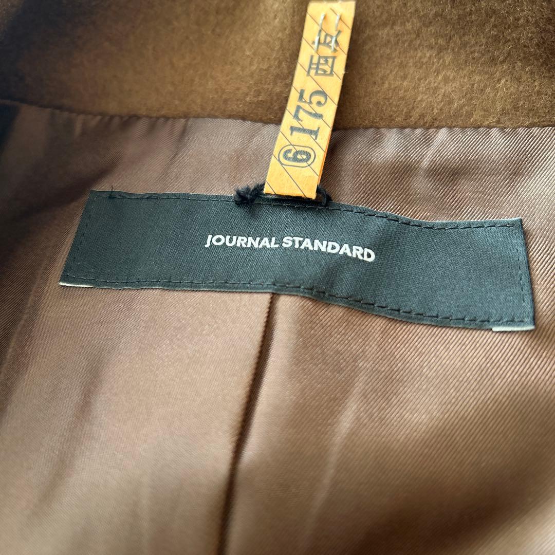 ジャーナルスタンダード　スーパー140ビーバーダブルロングコート　ブラウン