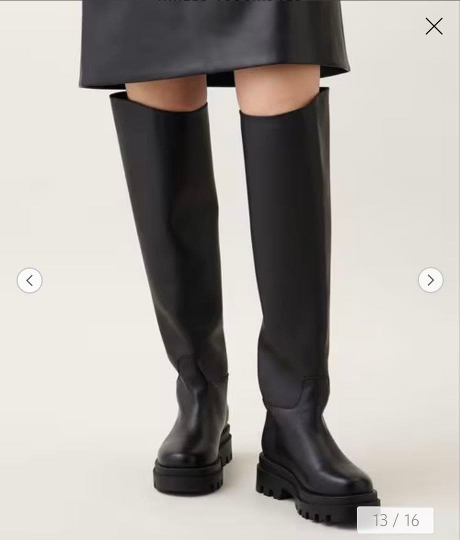 大幅お値下げ【新品】REMME 本革 レザー ニーハイブーツ 37