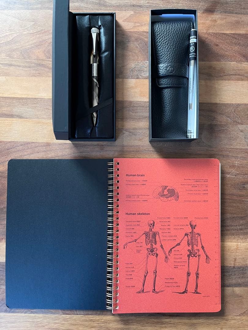 ロメオNo.3ボールペンとケース、ノートセット