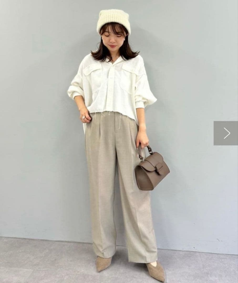 ウィムガゼット テンセル™繊維使用シャツ　白　ホワイト　フリーサイズ