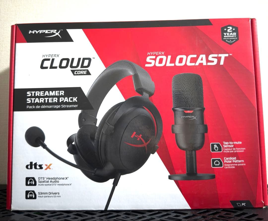 新品HyperXゲーム実況用スターターパック ヘッドセット HBNDL0001