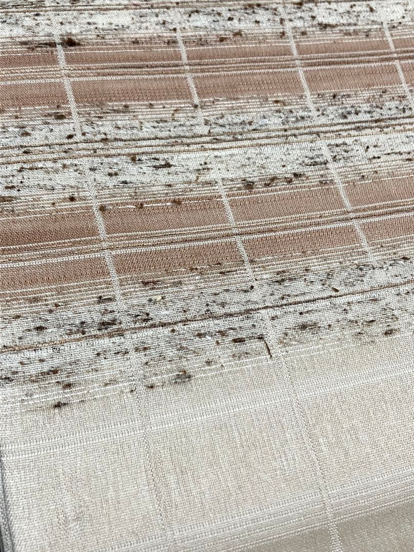 弥栄織物 スリーシーズン 袋帯 六通柄 正絹 ぜんまい紬 未使用 イ6325