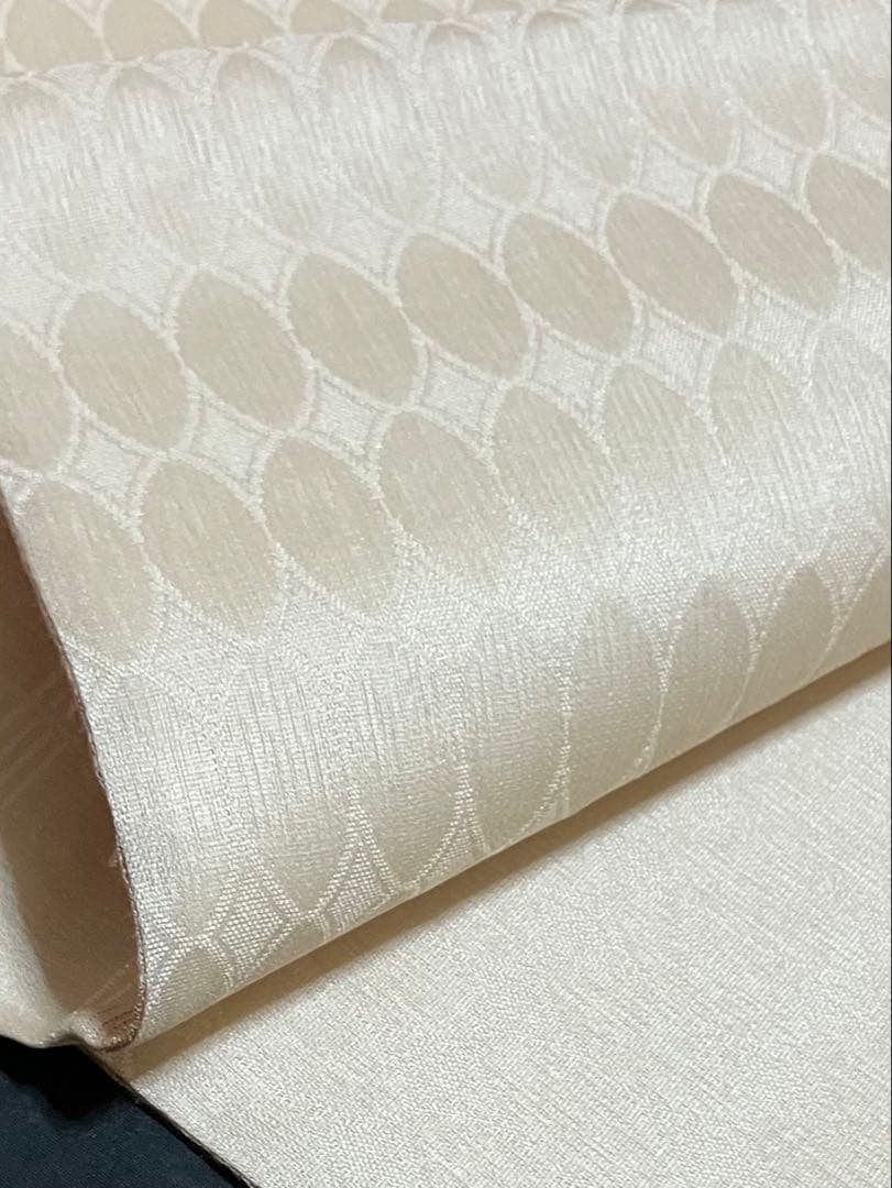 弥栄織物 スリーシーズン 袋帯 六通柄 正絹 ぜんまい紬 未使用 イ6325