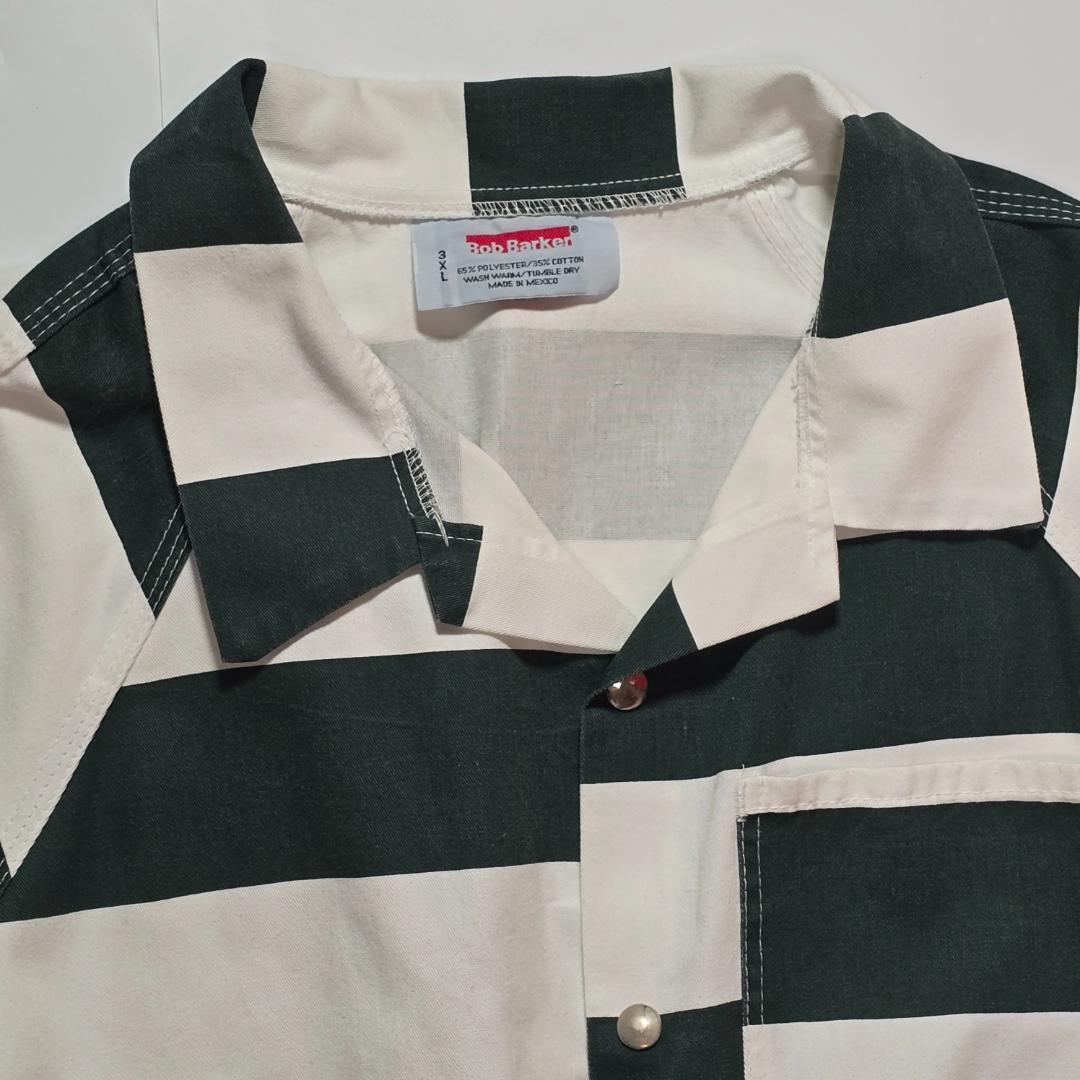 BOB BARKER 囚人服　プリズナーつなぎ　ボーダー　3XL メキシコ製
