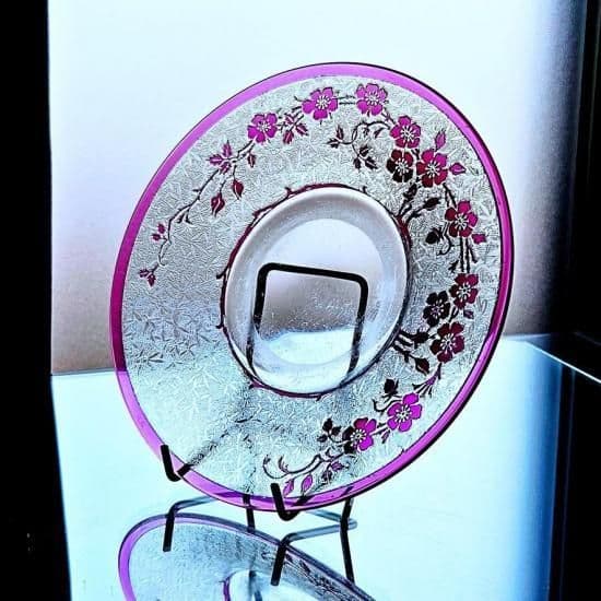 花のオールドバカラ エグランチエのプレート【1916年】