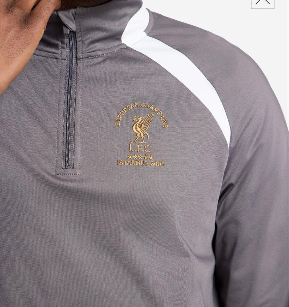 リヴァプールFC ハーフジップジャージ グレー