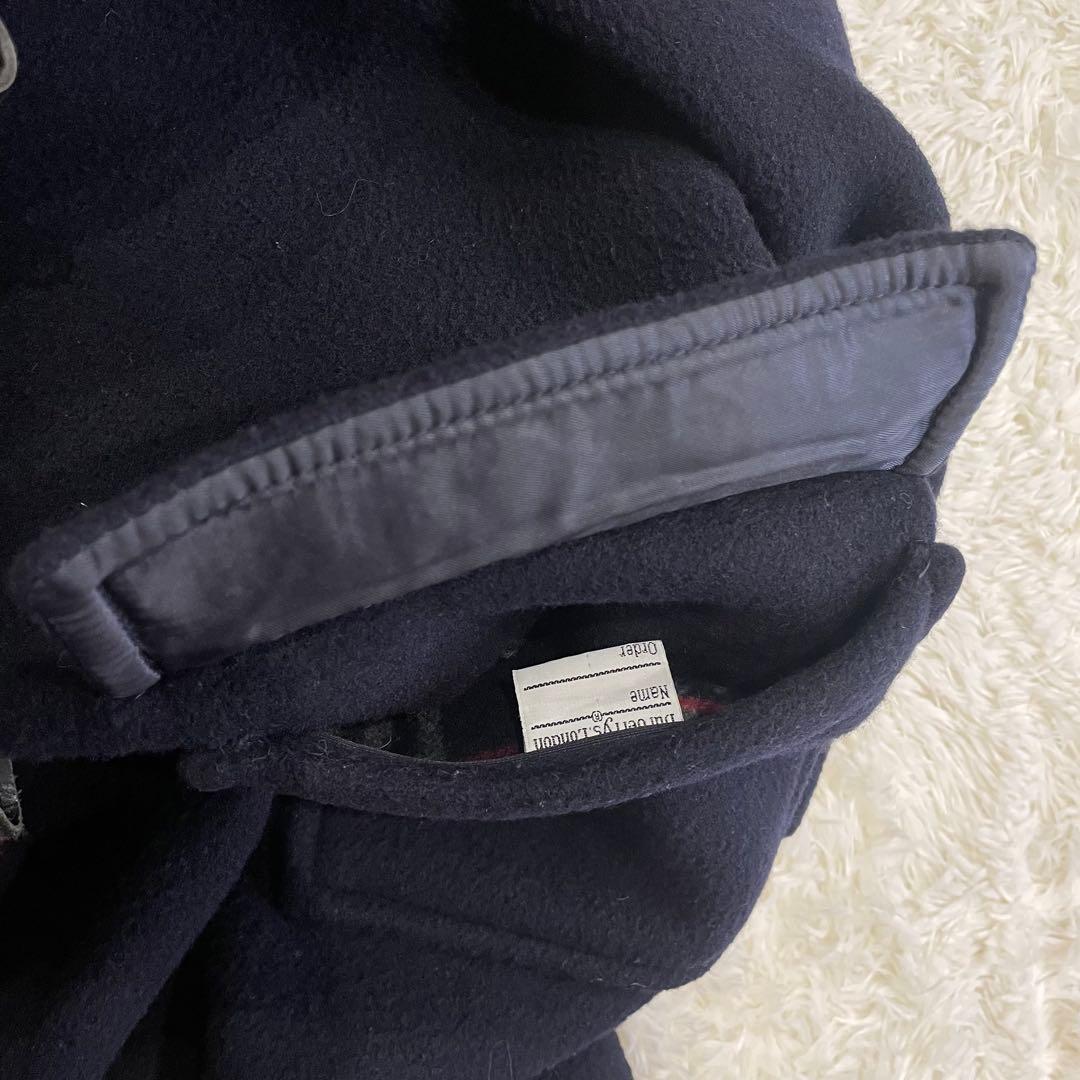 BURBERRYS ダッフルコート ネイビー ノバチェック ウール 英国製