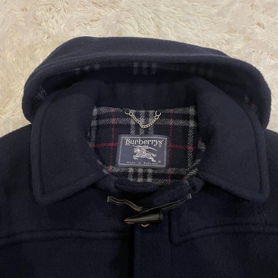 BURBERRYS ダッフルコート ネイビー ノバチェック ウール 英国製