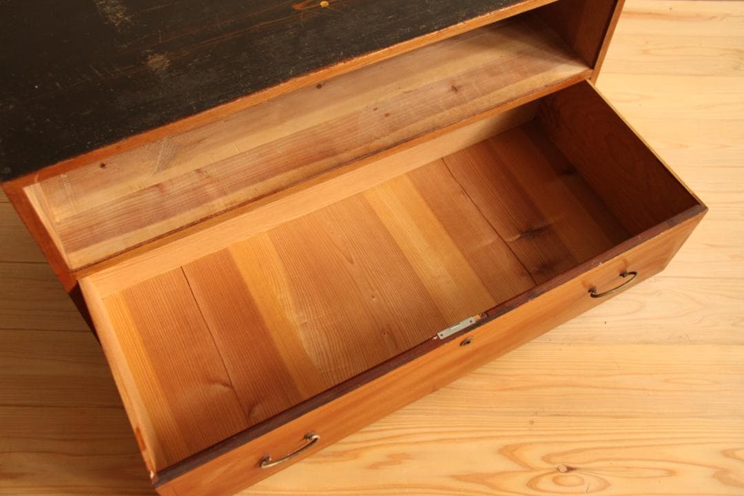 収納棚　2段　木製　古道具　古家具　ビンテージ　レトロ　ナチュラル