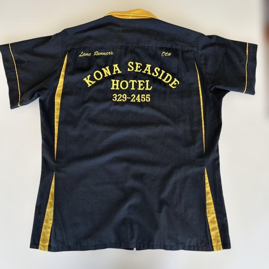 【期間限定】60's Hilton ボウリングシャツ M 黒/黄色