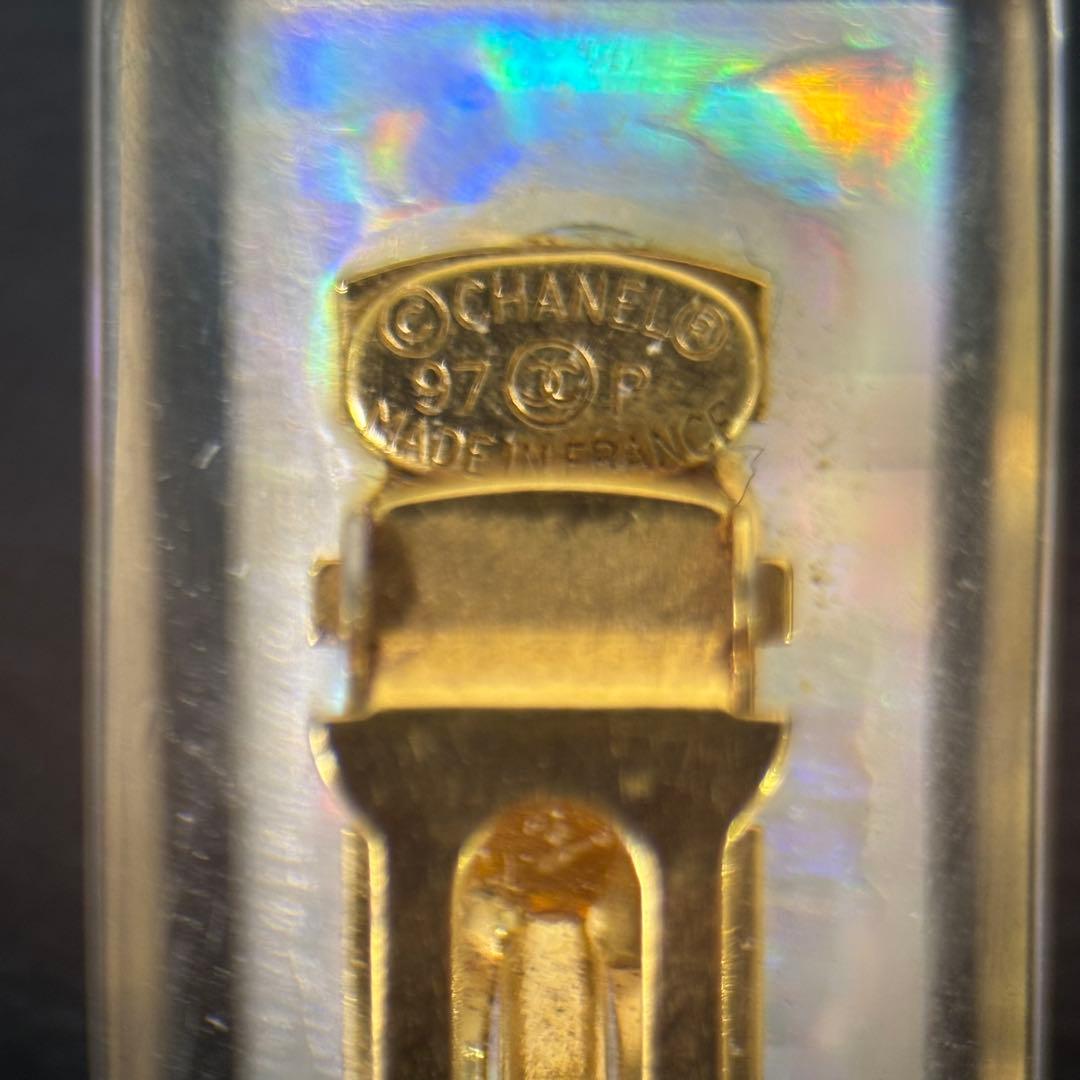 CHANELバレッタ 97P ココマーク クリアホログラム × ゴールド金