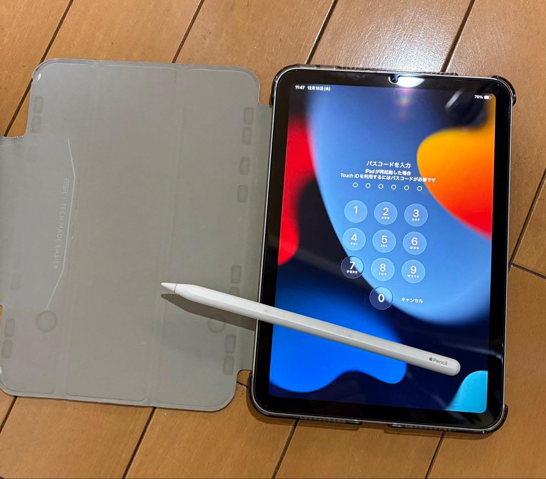 【純正pencil・ケース】iPad mini セルラー スターライト 64GB