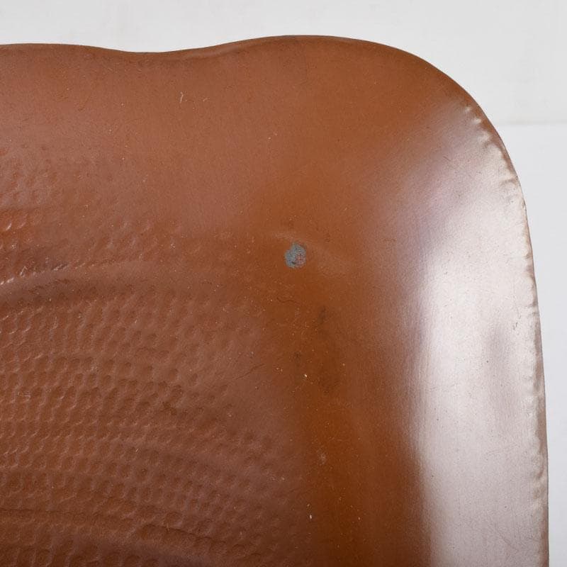 高岡銅器　西村義光作　鋳銅　葉形　盆　共箱　V　8542