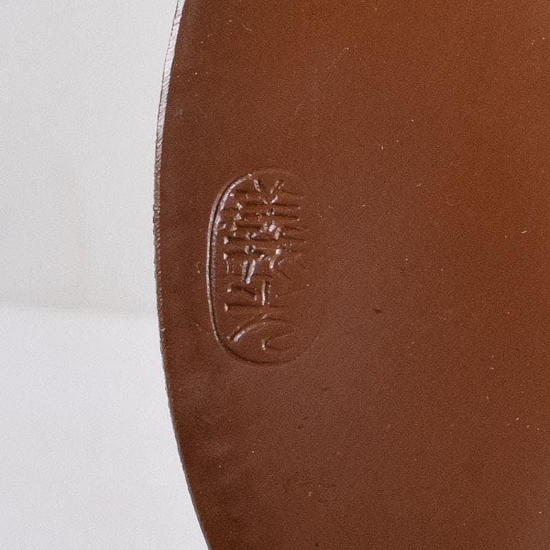 高岡銅器　西村義光作　鋳銅　葉形　盆　共箱　V　8542