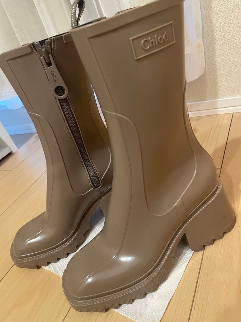 Chloe/レインブーツ/クロエブーツ/ベージュブーツ/長靴/厚底ブーツ