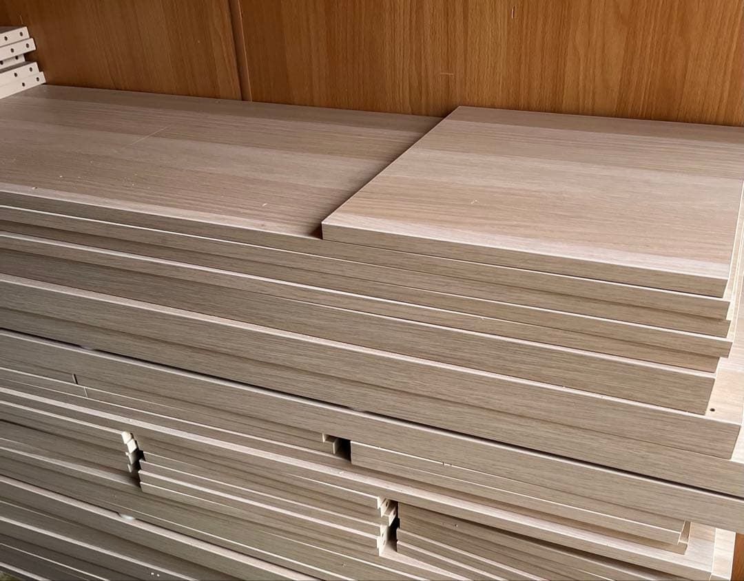 IKEA シェルフユニット, ホワイトステインオーク調, 182x182 cm