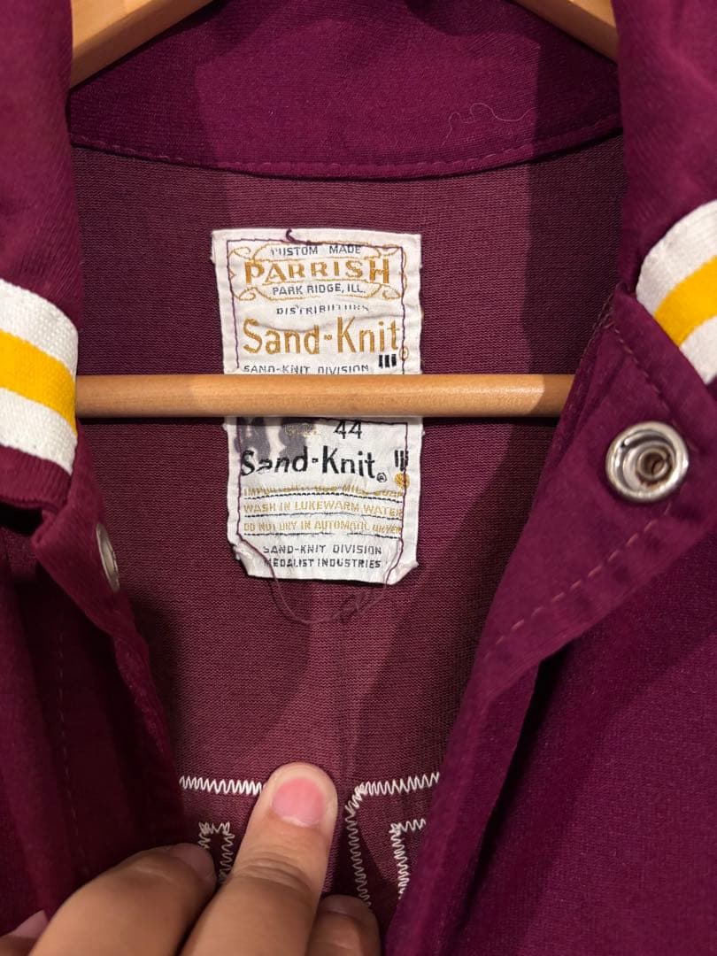 Sand-Knit バーガンディ ショートスリーブシャツ 44