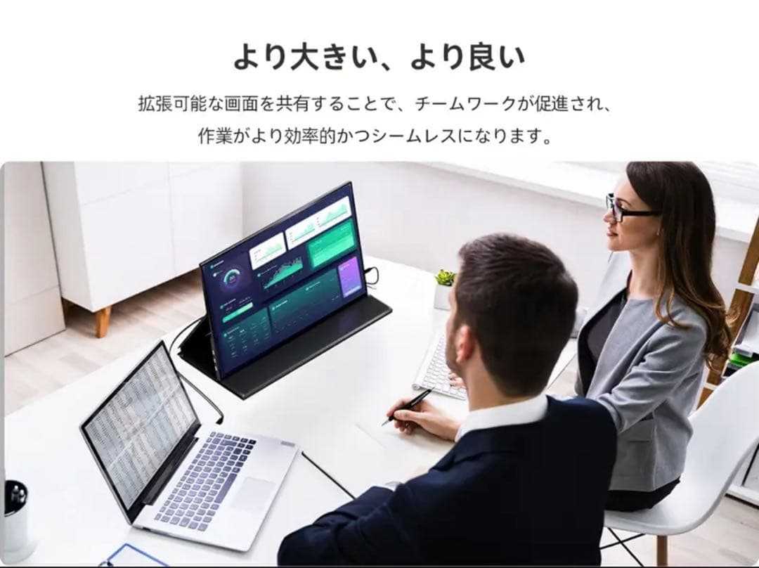 Ingknok 18.5インチFHDモバイルモニターポータブルモニター新品未使用