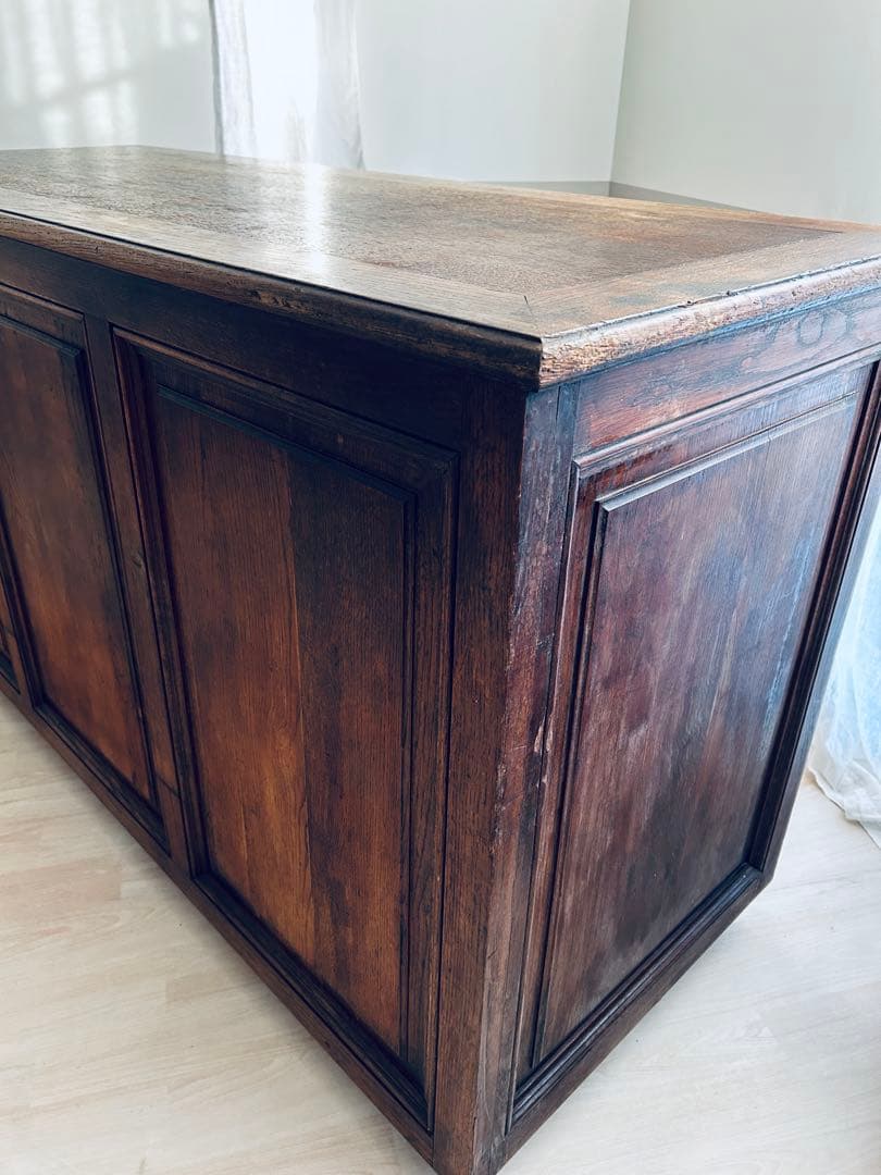 フランスアンティーク 家具 木製ショップカウンター 作業台 アトリエ