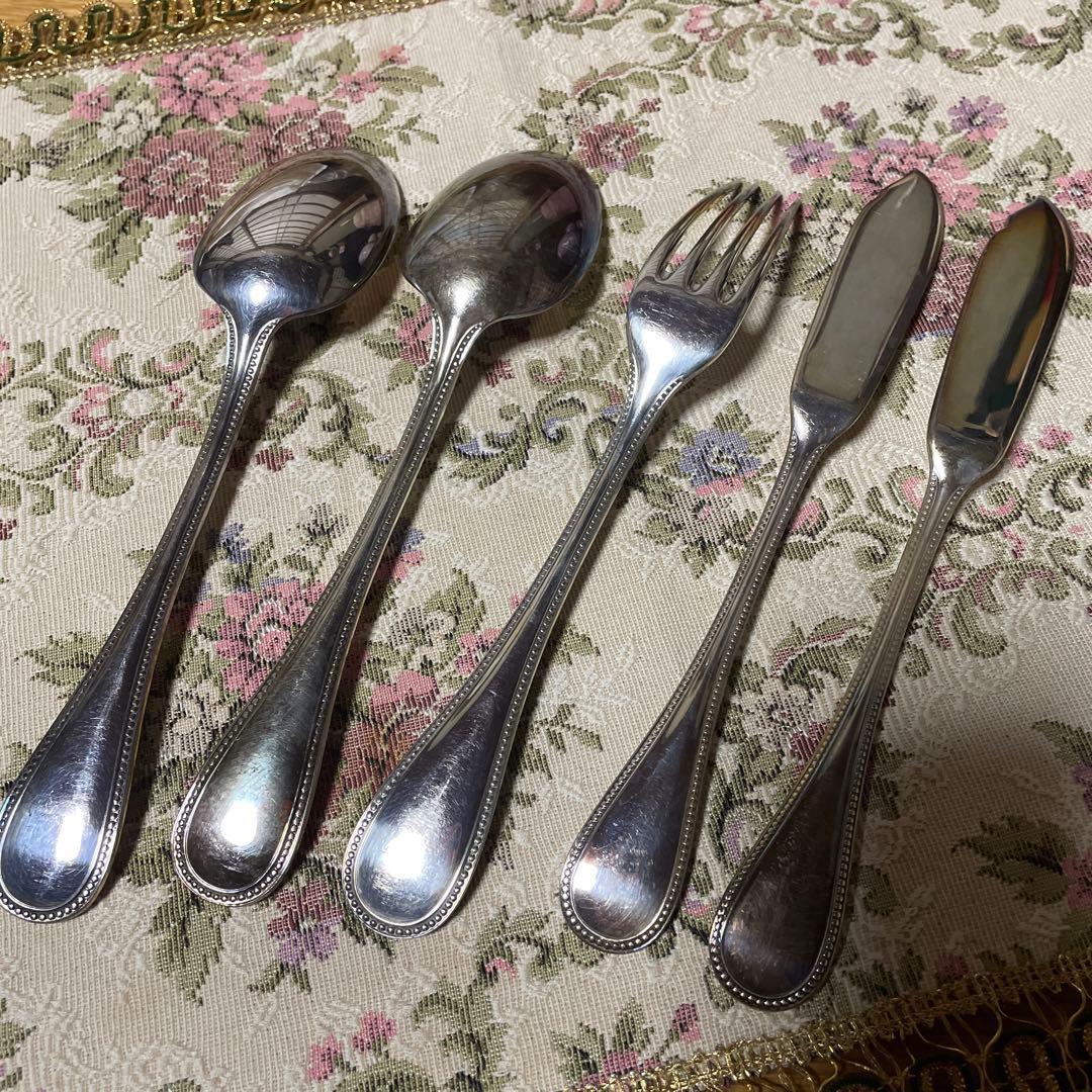 クリストフルChristofleパールシリーズ　スプーンフォークナイフ