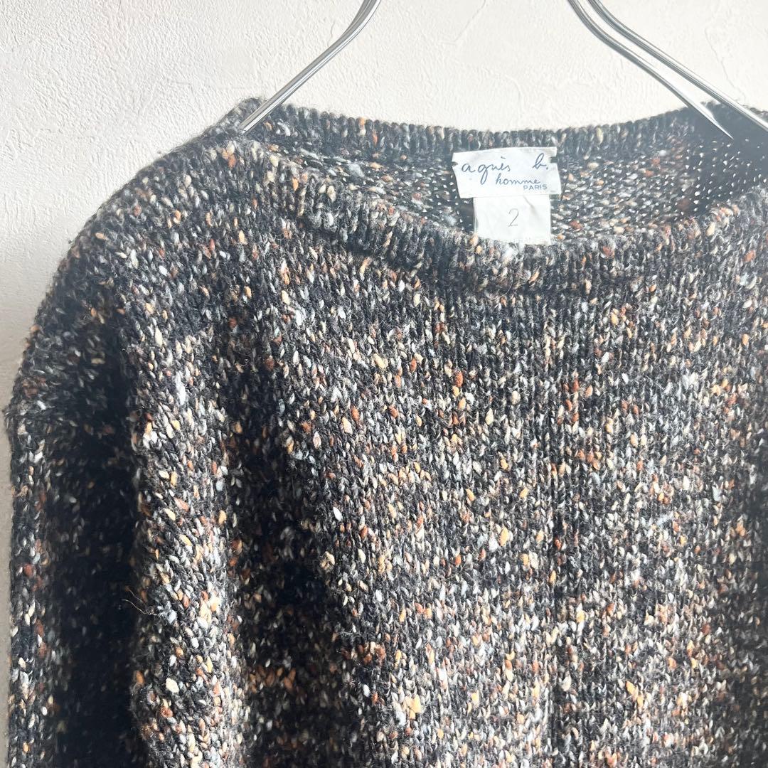 アニエスベーオム 1980年代製 メランジニットセーター ニット