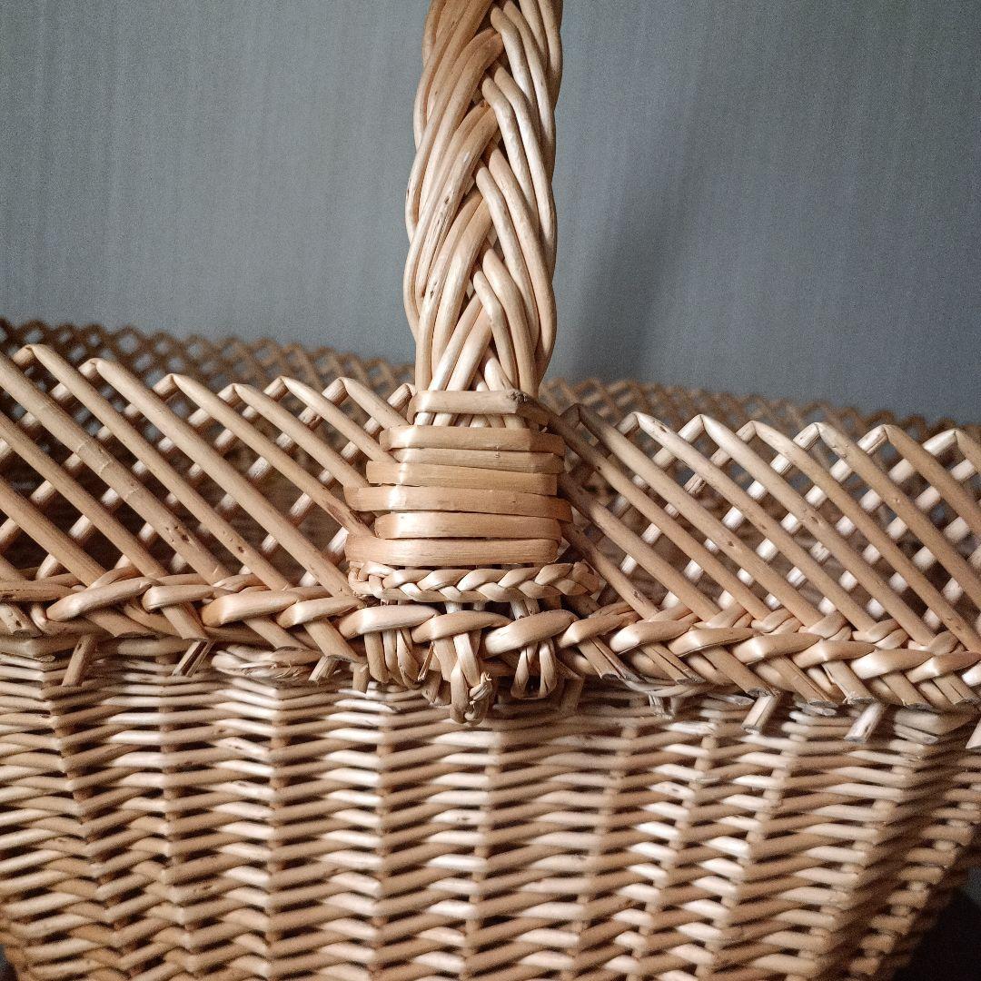 キャトルセゾン フランス 柳 バスケット カゴ パニエ 希少レア 蚤の市 古道具