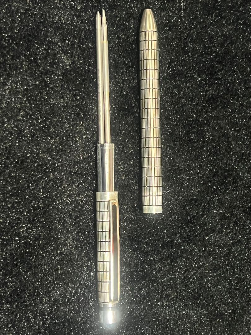 ZEBRA SHARBO ゼブラ シャーボ スターリングシルバー2 格子柄 美品