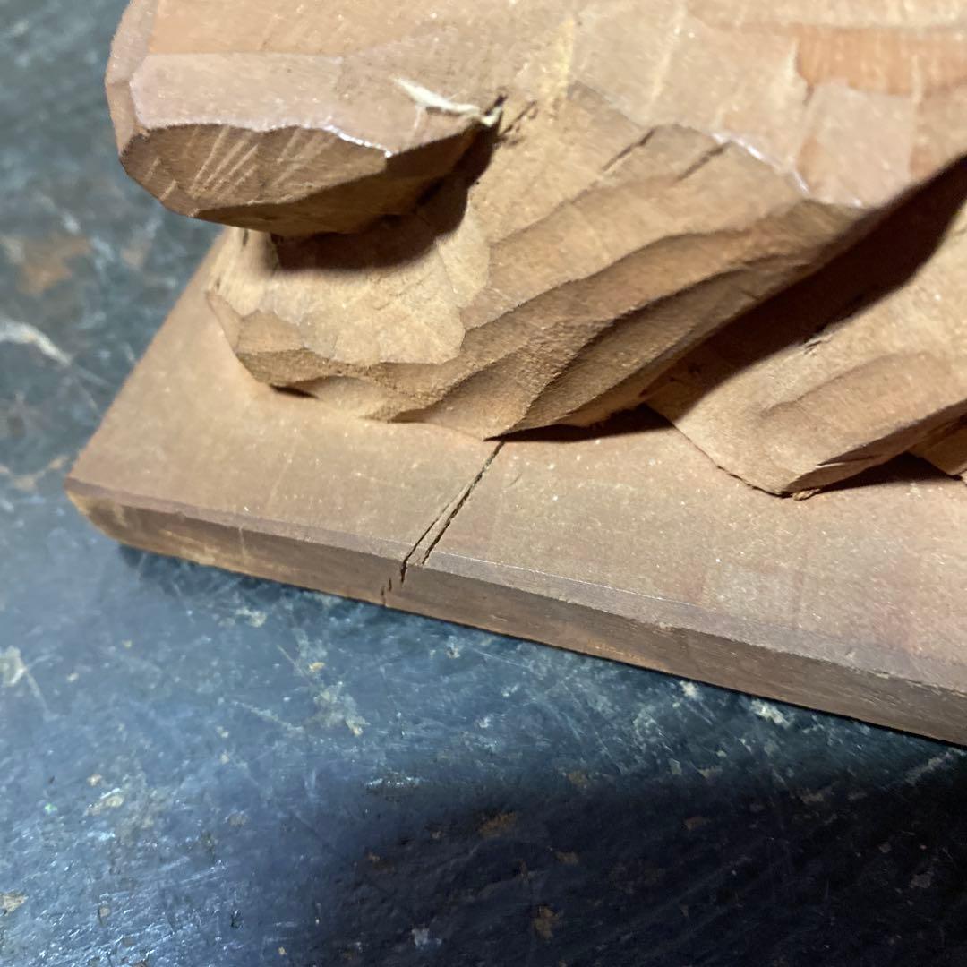 仏師　立川金禄作　木彫狛犬一対セット