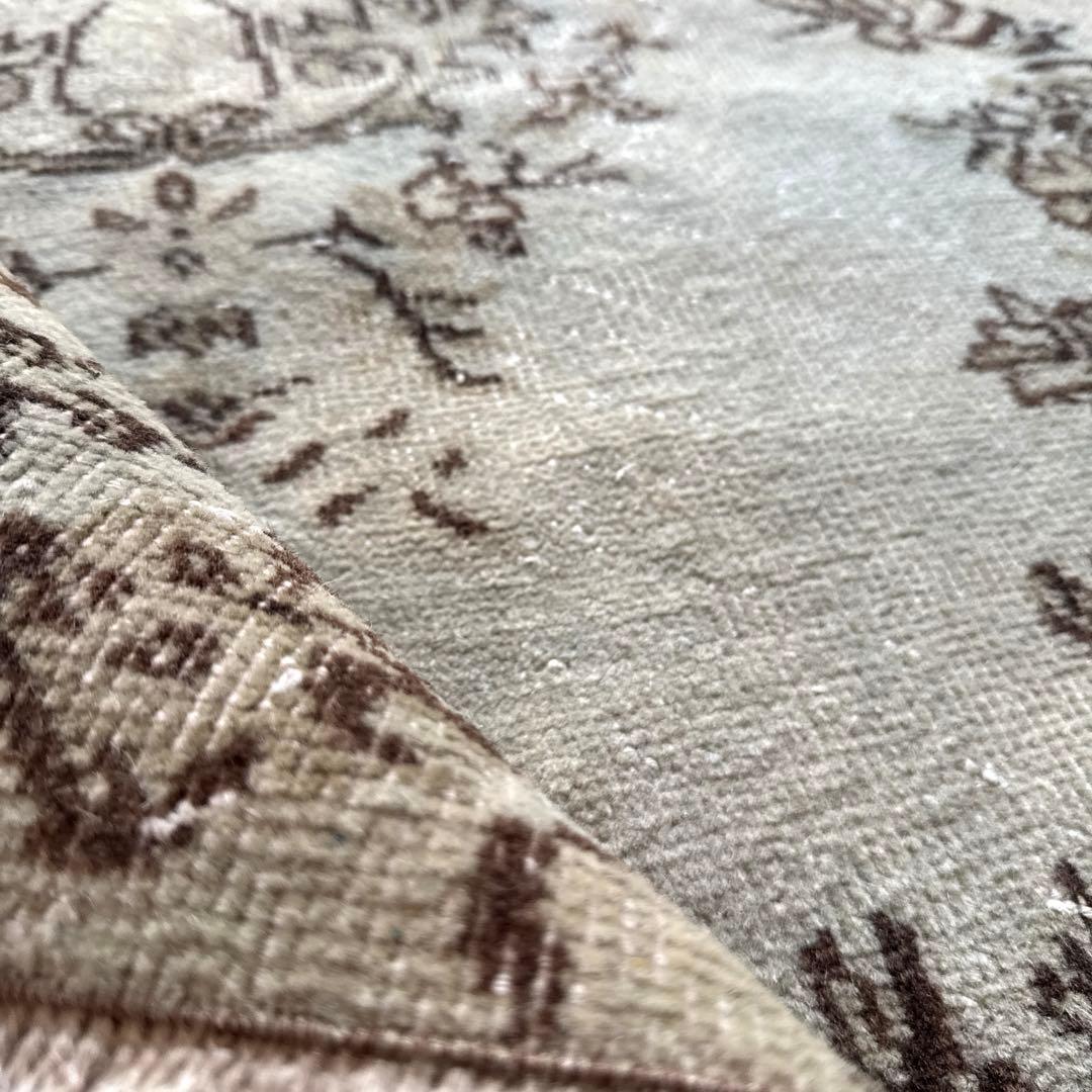 専用　113×169.5淡いグリーン　メダリオン　トルコヴィンテージラグ