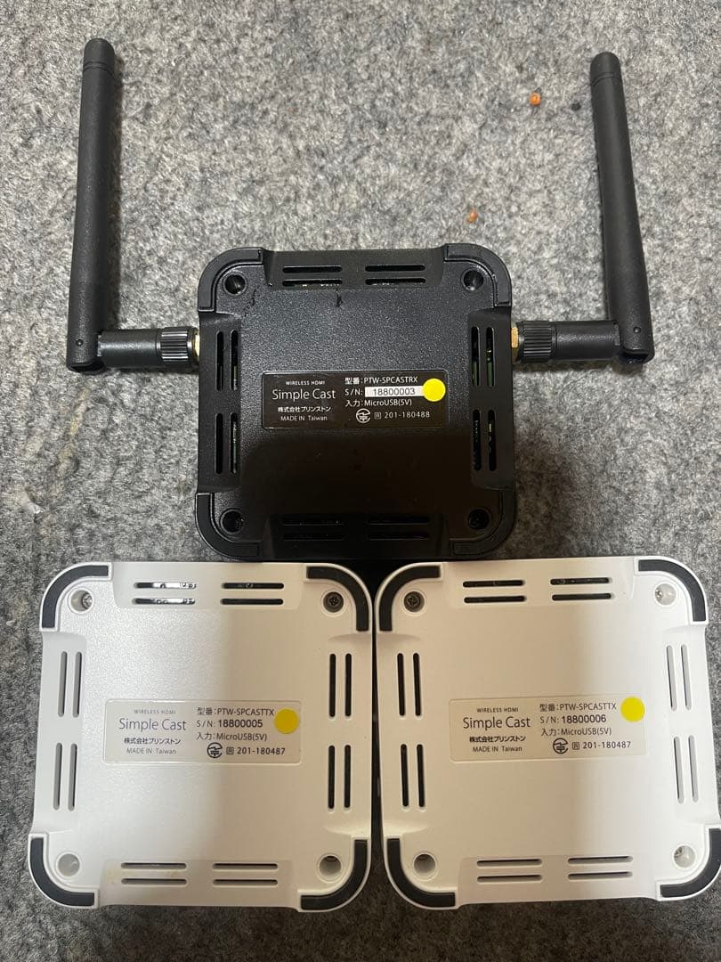 Simple Cast PTW-SPCASTRX 無線LAN中継機 黒白セット