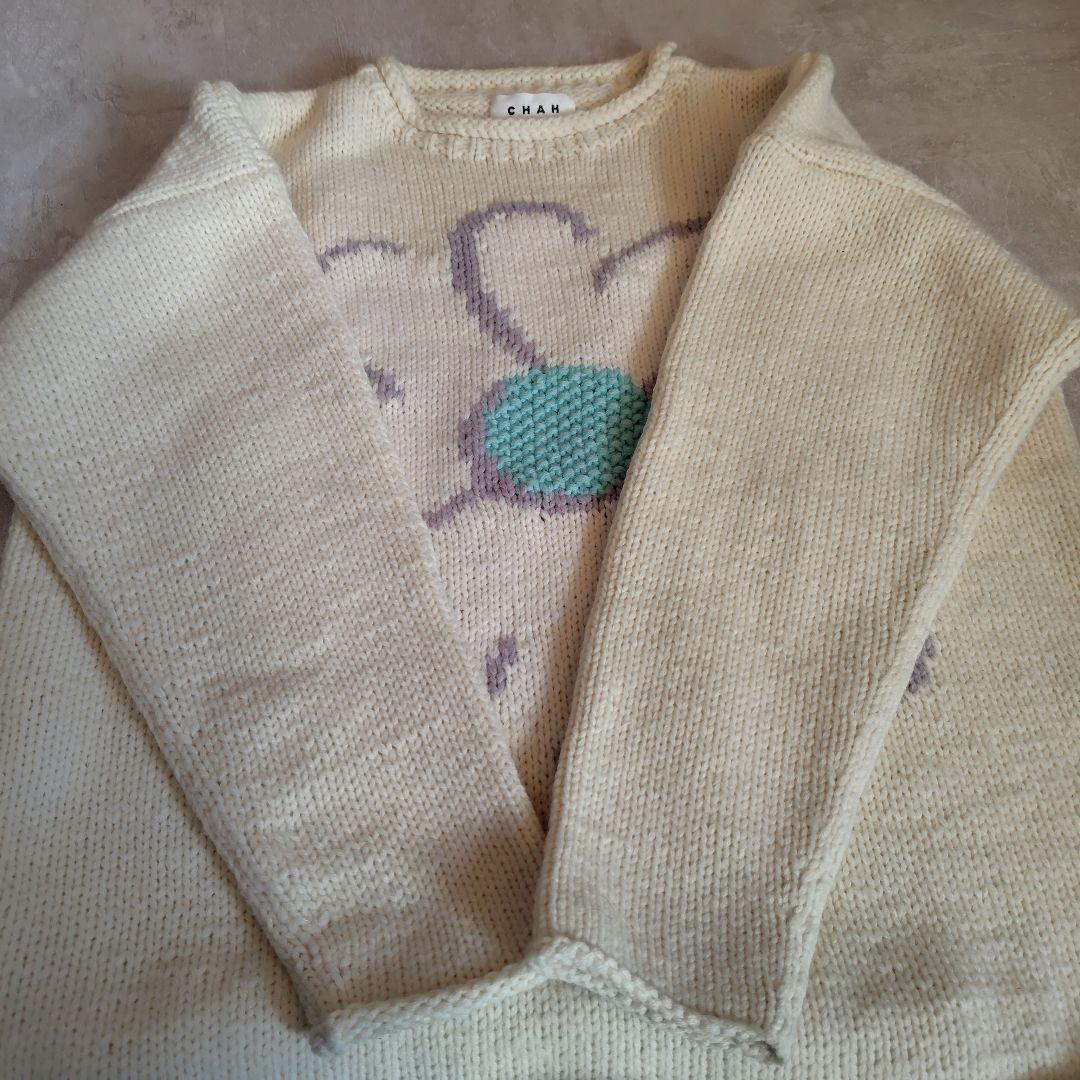 美品 Chah Chah FLOWER with LOVE HAND KNIT