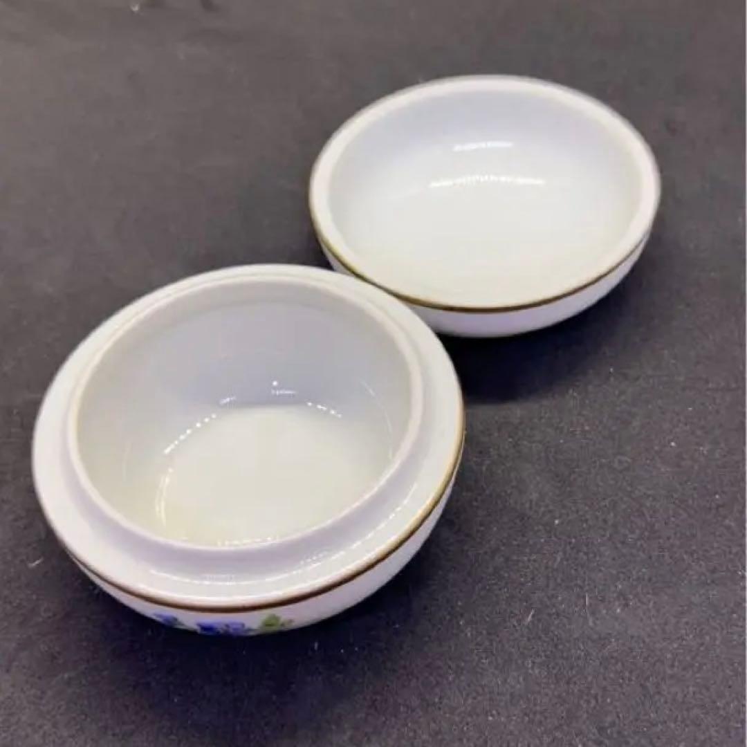 未使用 ドイツ マイセン 小物入 3つ花 手描き ハンドペイント ボンボニエール