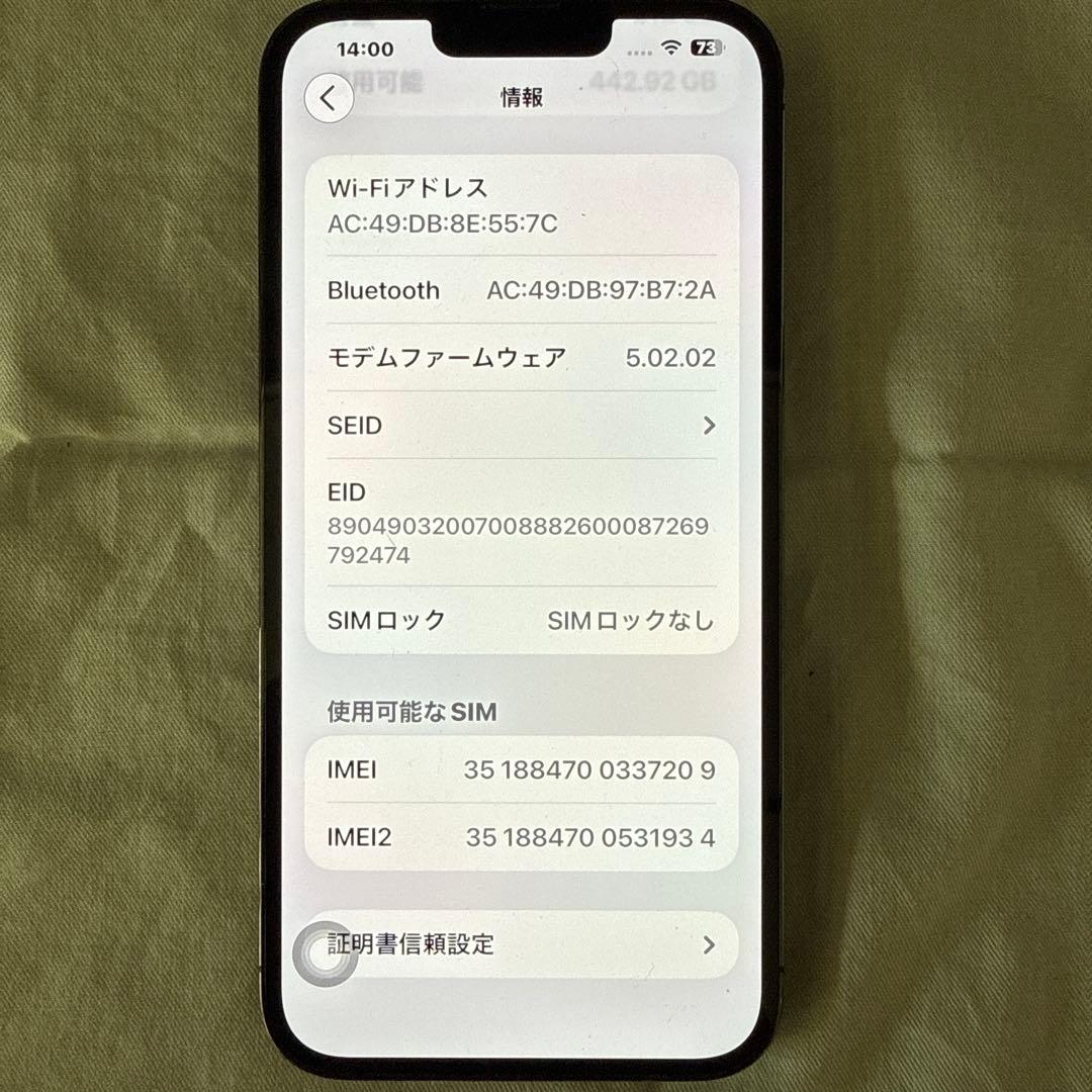Apple iPhone 13 Pro Max グラファイト