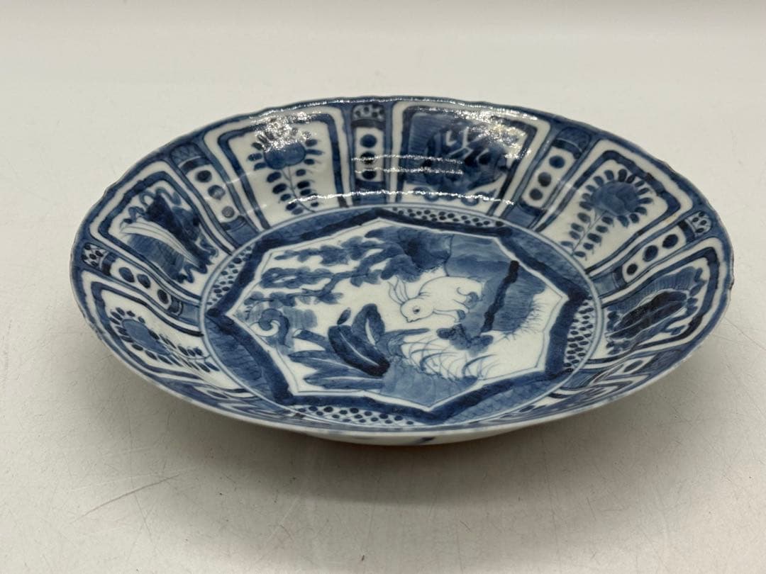 古染　兎紋お皿　アンティーク　送料込み251112