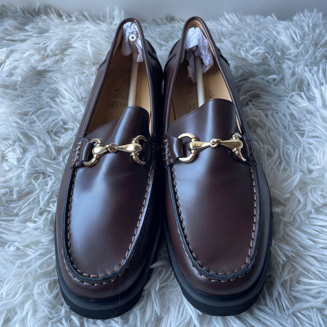 【未使用級】アルテサノス ビットローファー ブラウン系 39