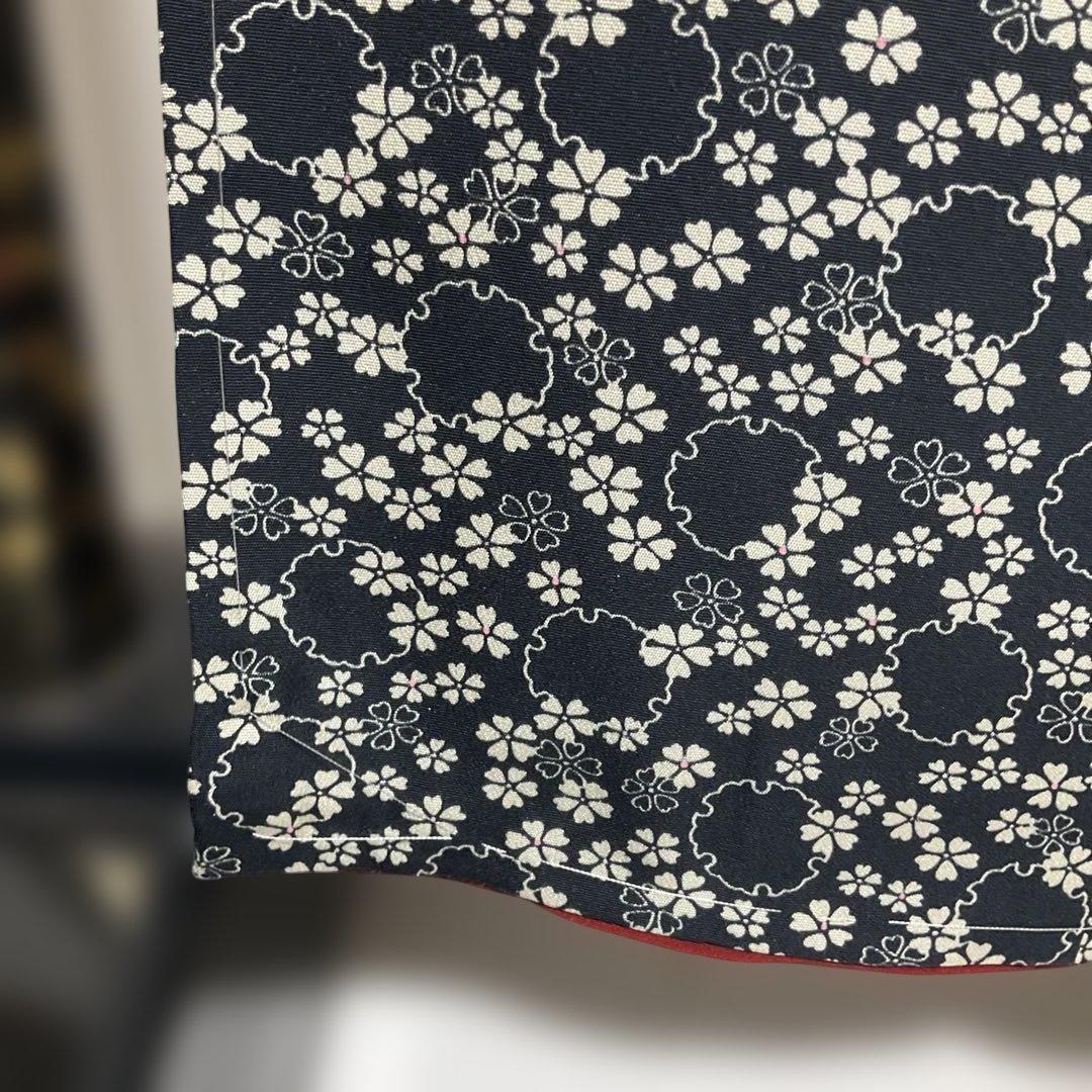 (処分市) No.2677未使用正絹(ナカノヒロミチ氏)雪輪桜小紋　証紙　美品