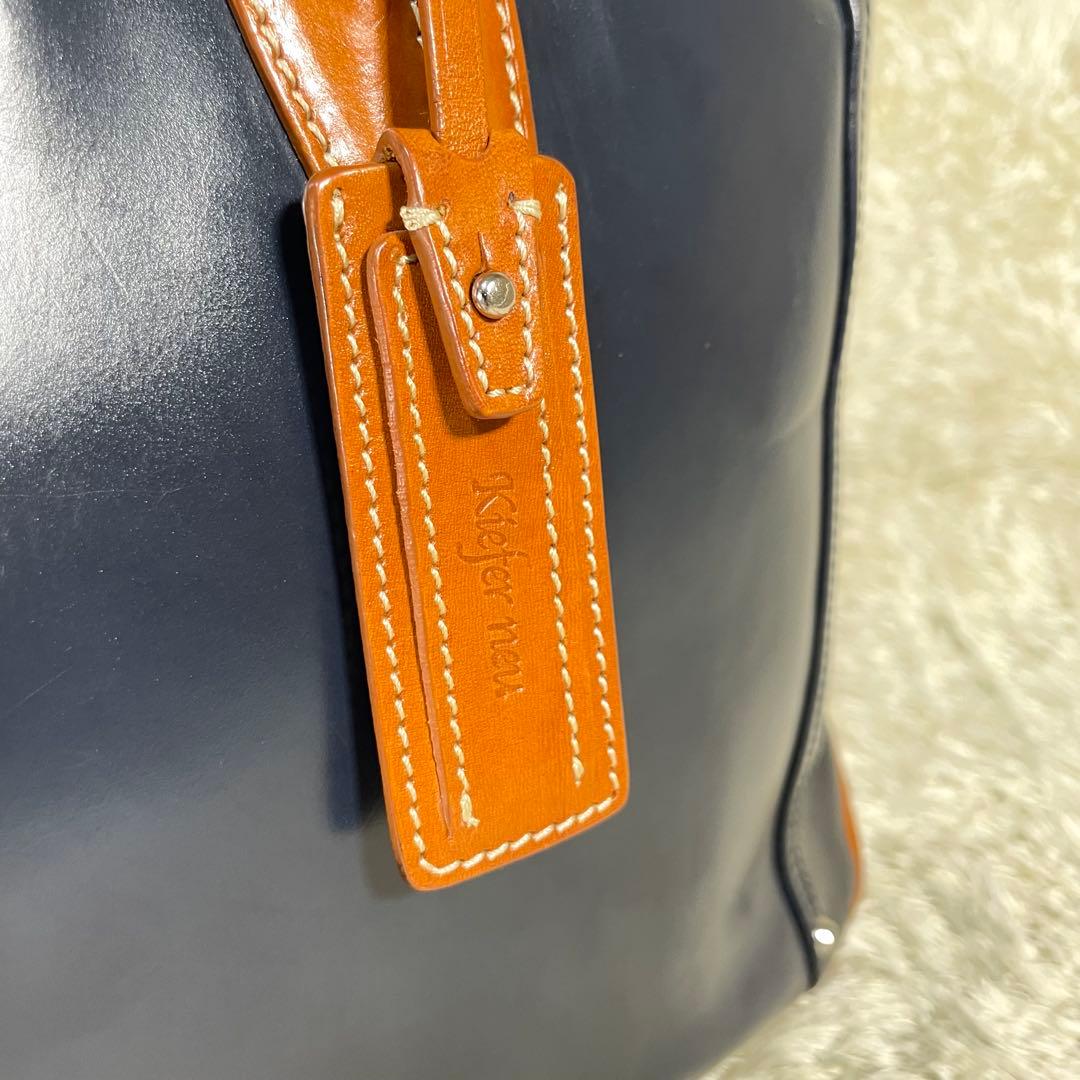 定番❗️キーファーノイ ブリーフケース ネイビー 2way A4 イタリアンレザー