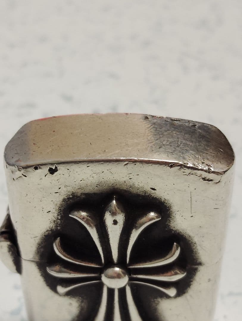 marublow クロスモチーフジッポオイルライター、スターリングシルバー