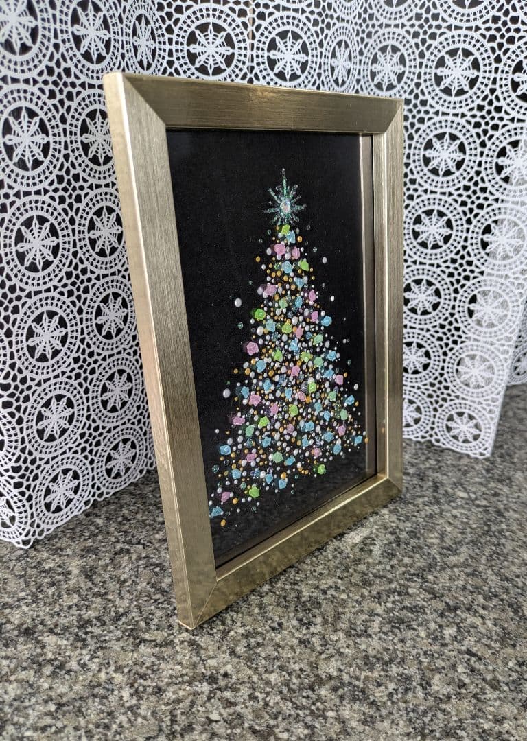 クリスマスツリー①　発光石　ガラス絵の具　ジャムイスト