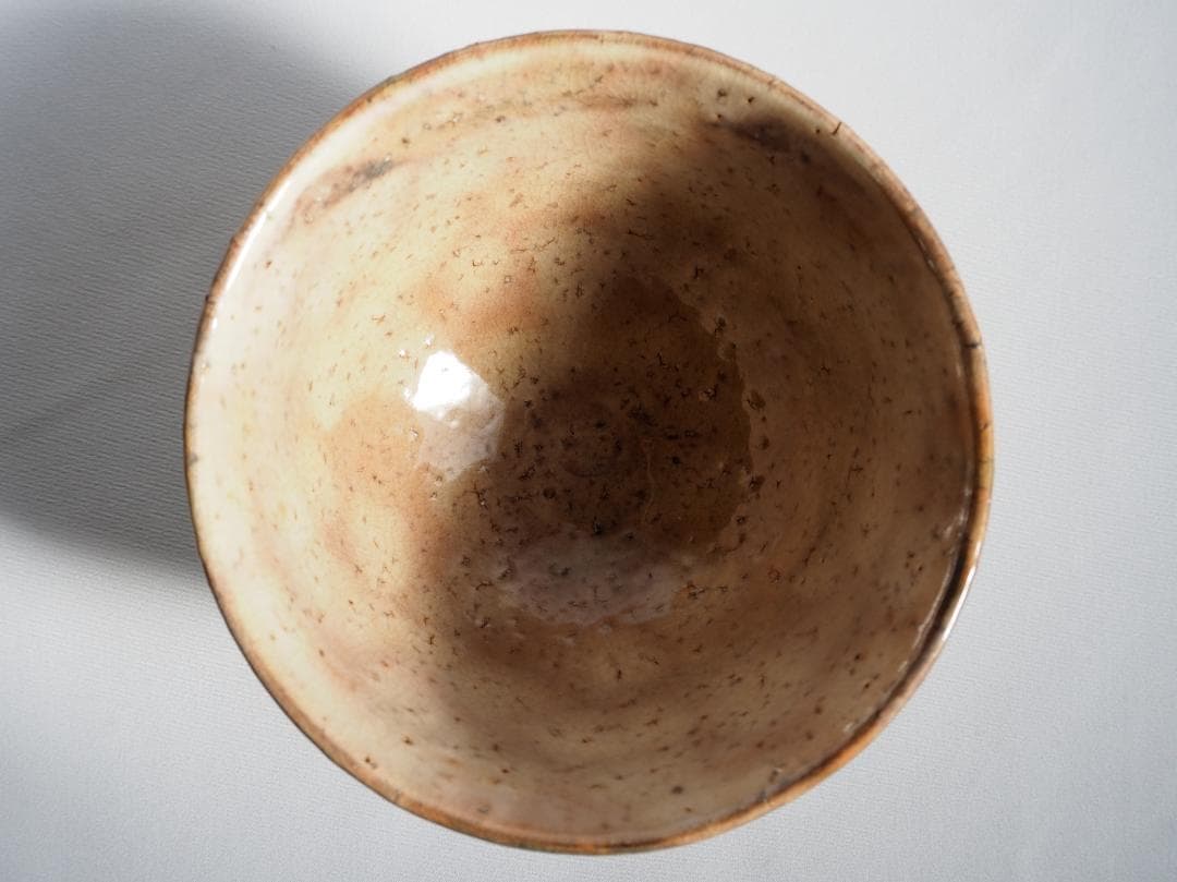 12代田原陶兵衛造『萩ススキ絵茶碗』 (共箱)