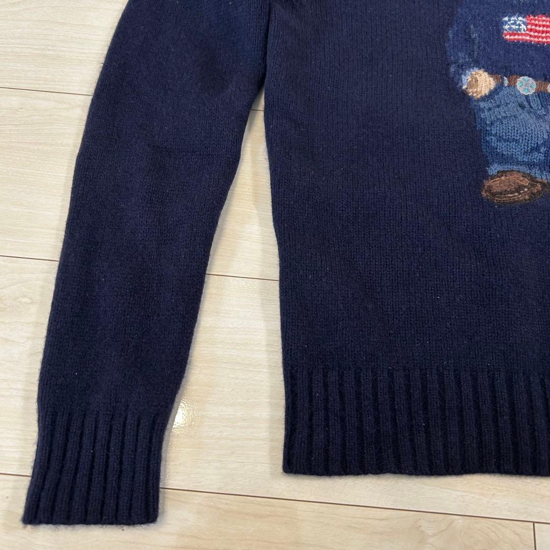 ポロラルフローレン ポロベア 刺繍 クルーネック ニット セーター ネイビー