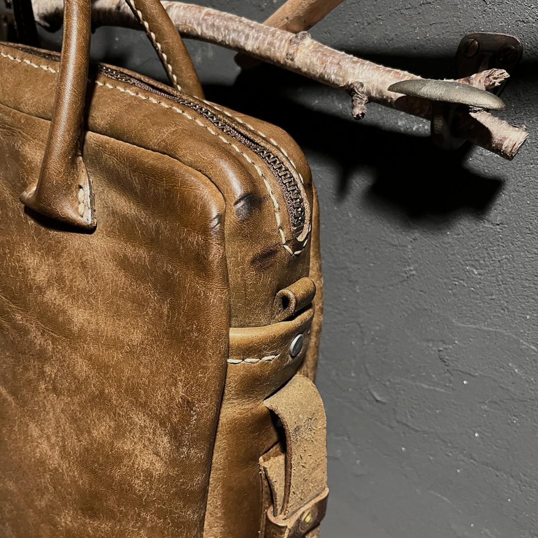 【USED】プエブロレザーのショルダーバッグ 本革 虎目 一点物 #283