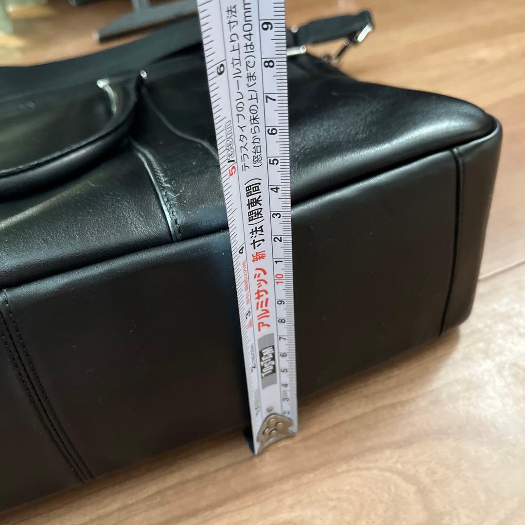 【美品】COACH コーチ　ブラック レザー　ビジネスバッグ　トート　本革