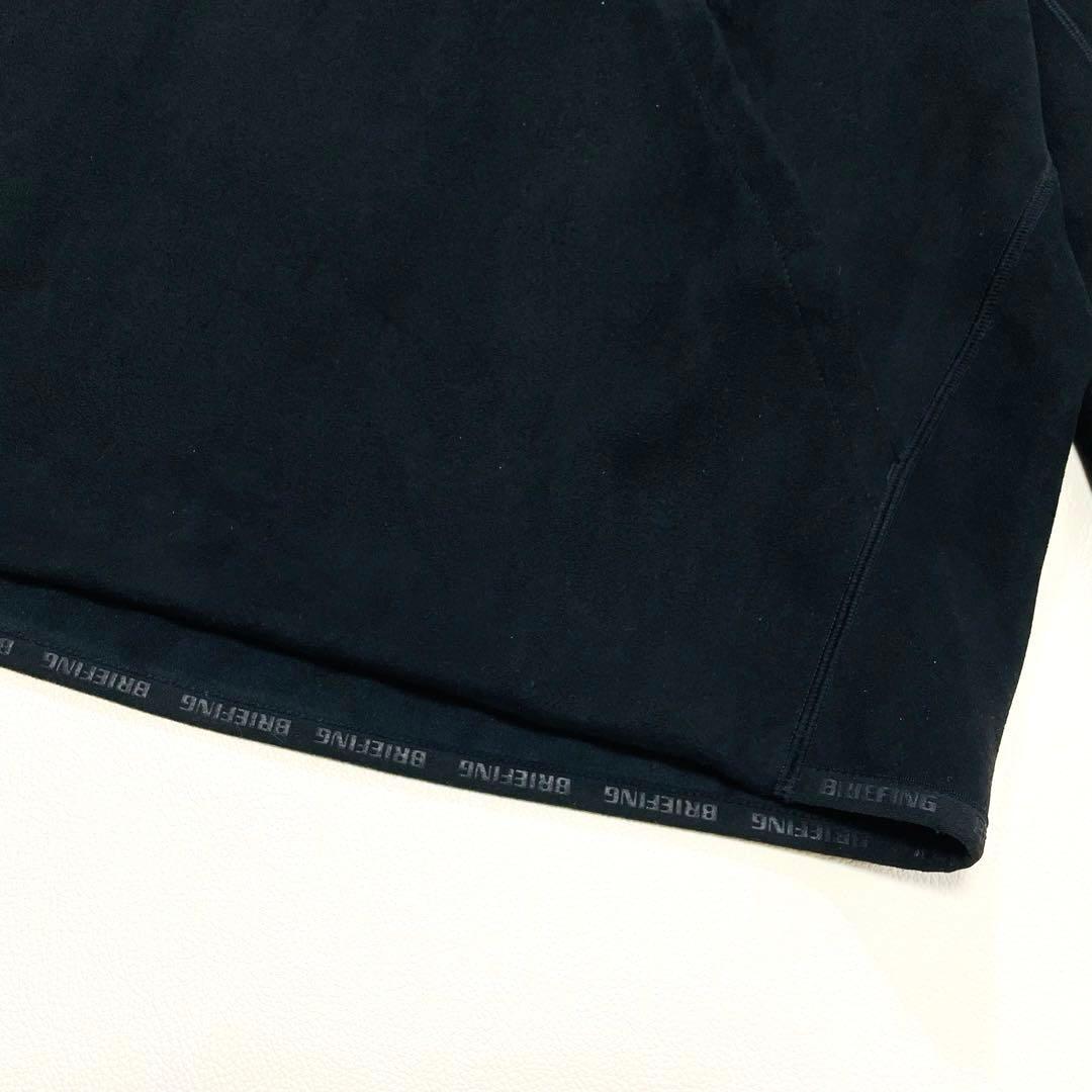 6511【美品】ブリーフィング　プルオーバーパーカー　スウェード調　23年　黒