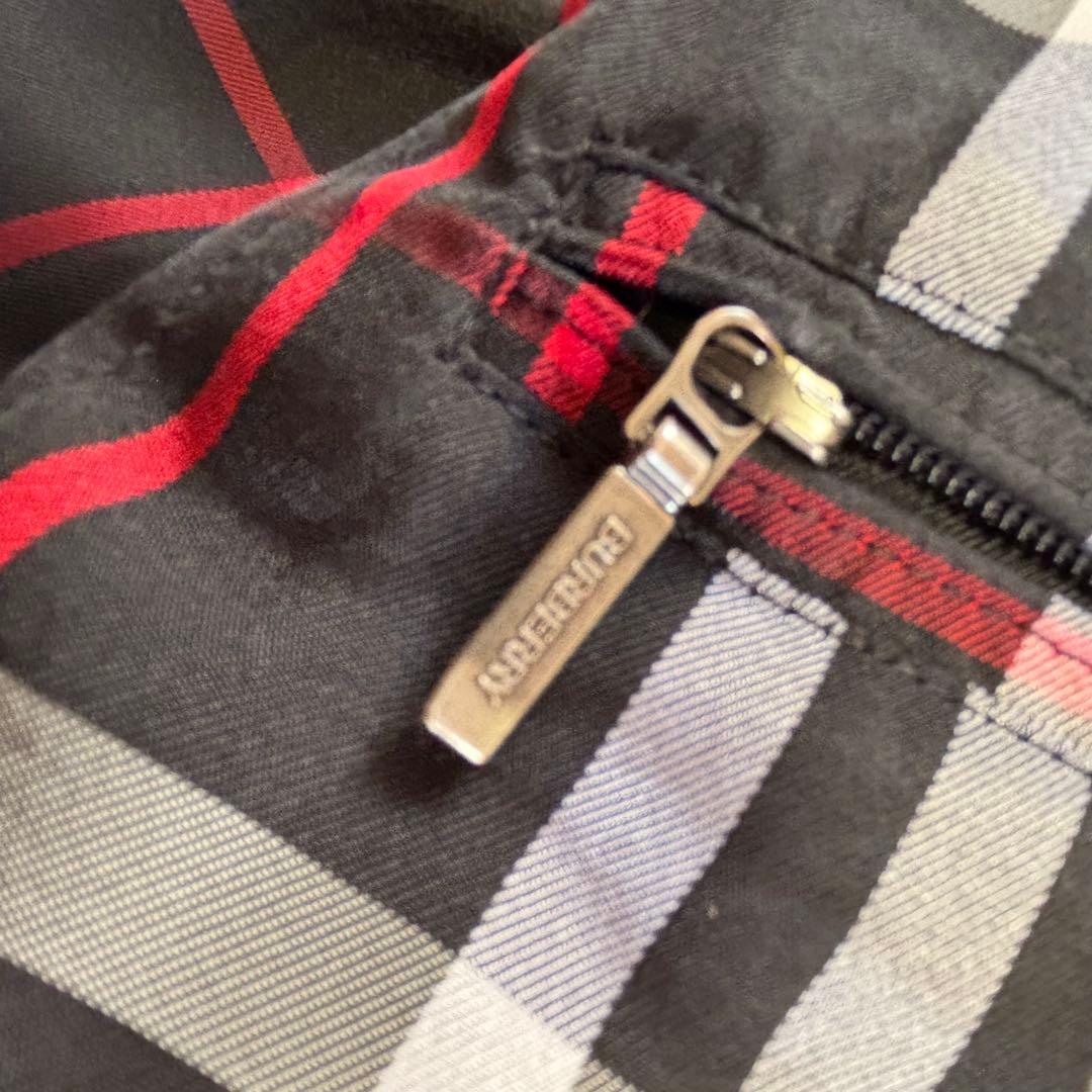 バーバリーブラックレーベル 黒 ダウンコート M シルバーフォックスファー