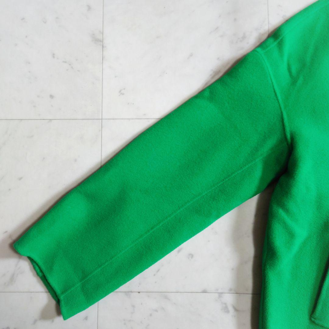 極美品♪シティショップ 22AW ショートビーバー ウールコート グリーン