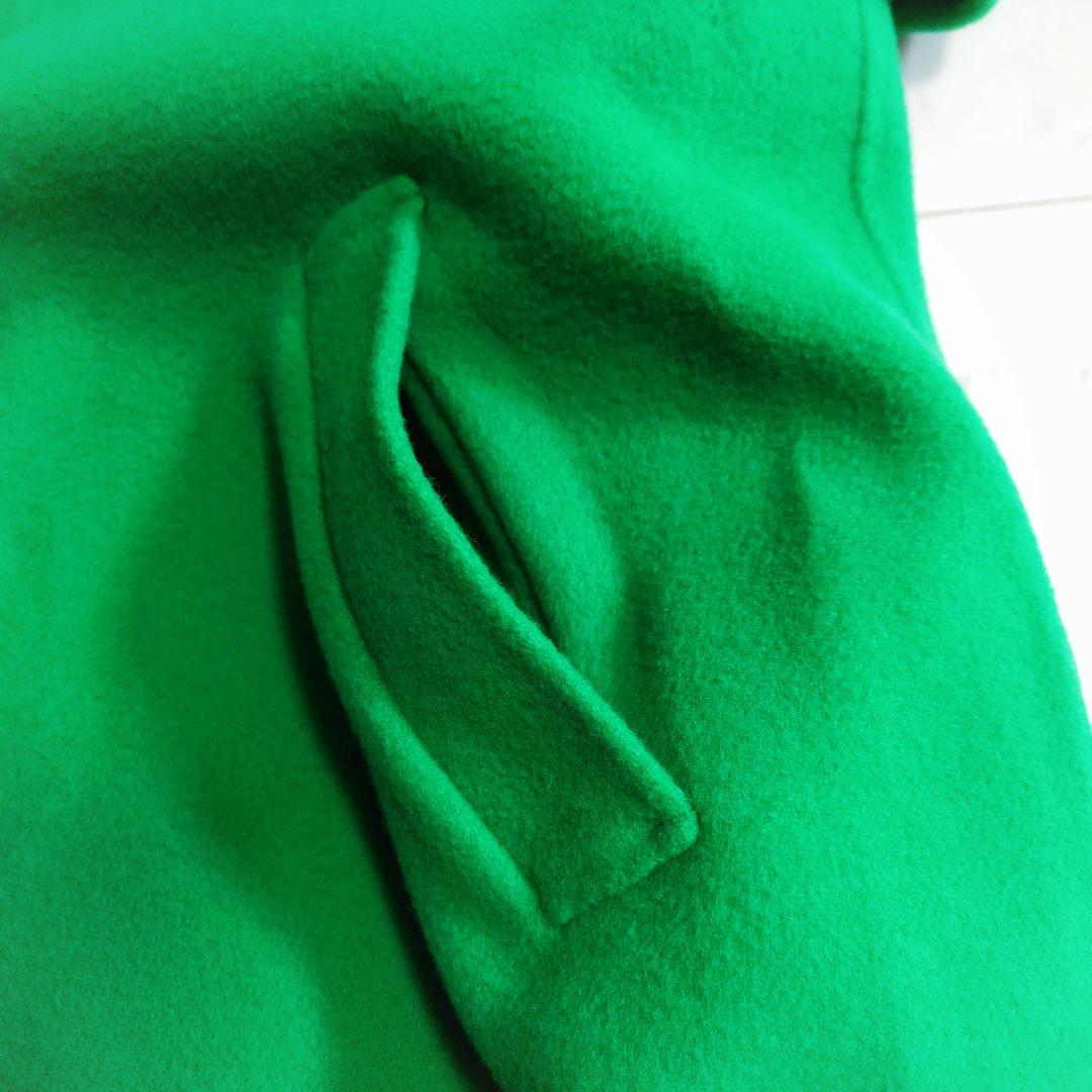 極美品♪シティショップ 22AW ショートビーバー ウールコート グリーン